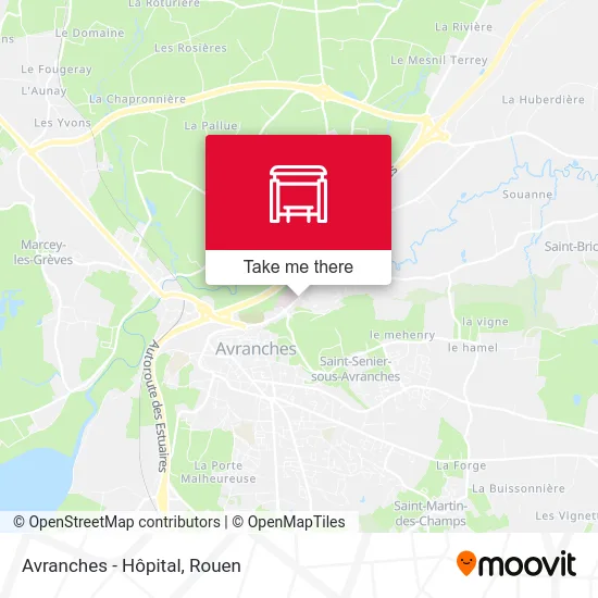 Avranches - Hôpital map