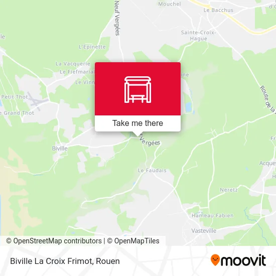 Mapa Biville La Croix Frimot