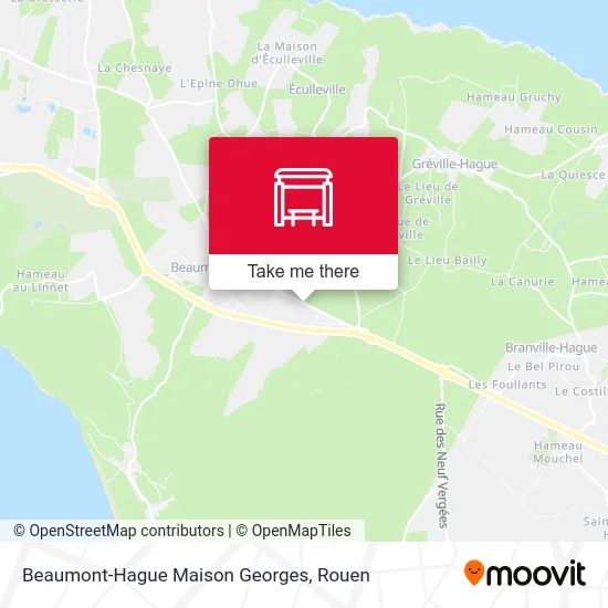 Beaumont-Hague Maison Georges map