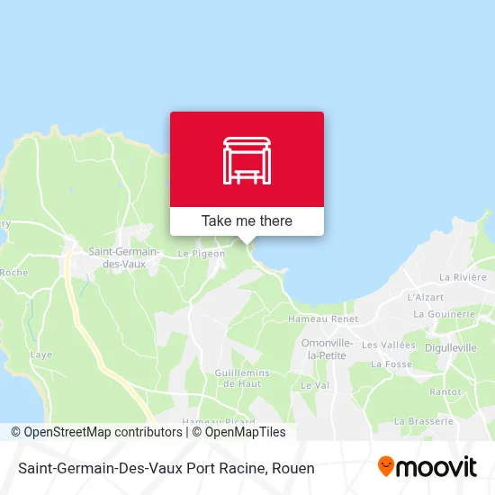 Saint-Germain-Des-Vaux Port Racine map