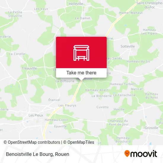 Benoistville Le Bourg map