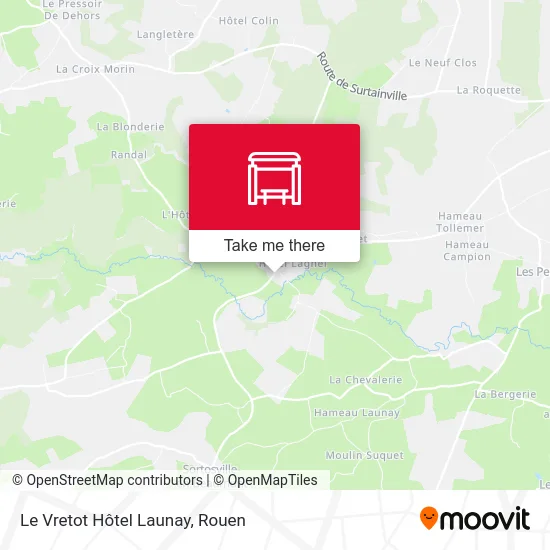 Le Vretot Hôtel Launay map