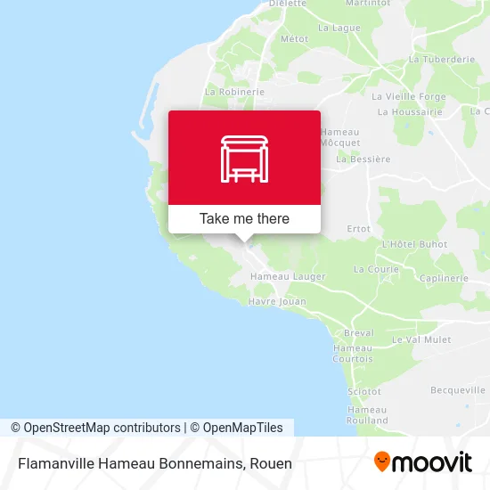 Flamanville Hameau Bonnemains map