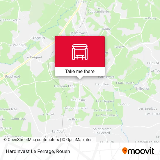 Hardinvast Le Ferrage map