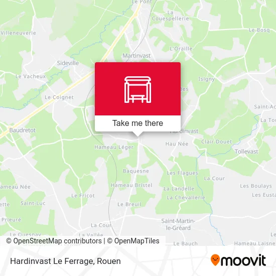 Hardinvast Le Ferrage map