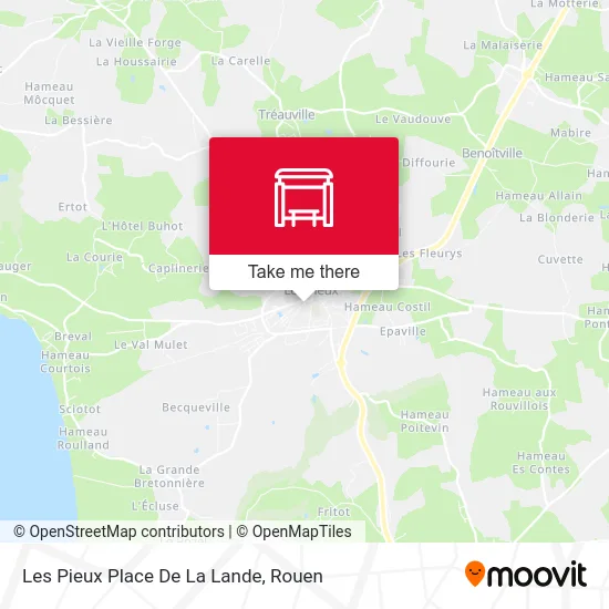 Les Pieux Place De La Lande map