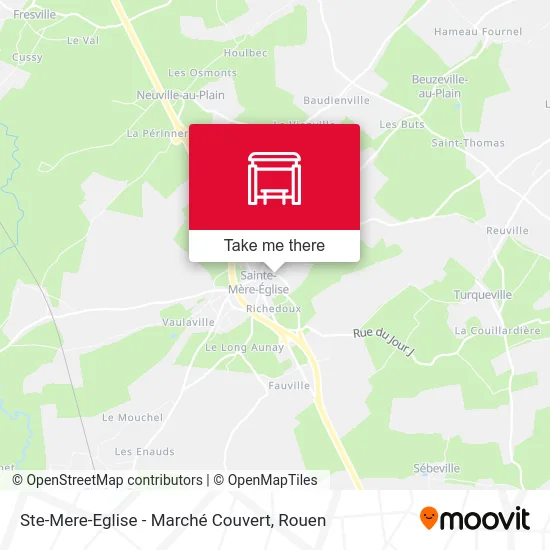 Ste-Mere-Eglise - Marché Couvert map