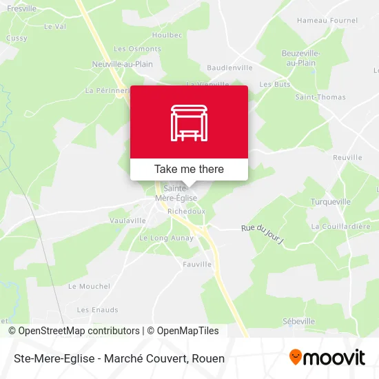 Ste-Mere-Eglise - Marché Couvert map