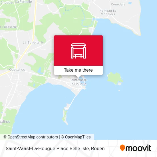 Saint-Vaast-La-Hougue Place Belle Isle map