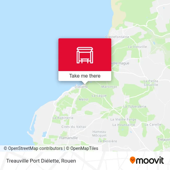 Treauville Port Diélette map