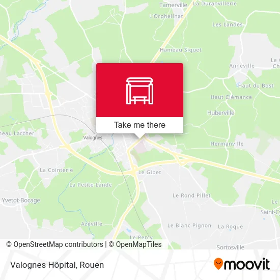 Valognes Hôpital map