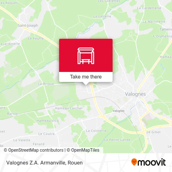 Valognes Z.A. Armanville map