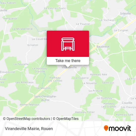 Virandeville Mairie map