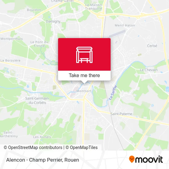 Alencon - Champ Perrier map