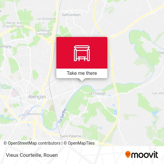 Mapa Vieux Courteille