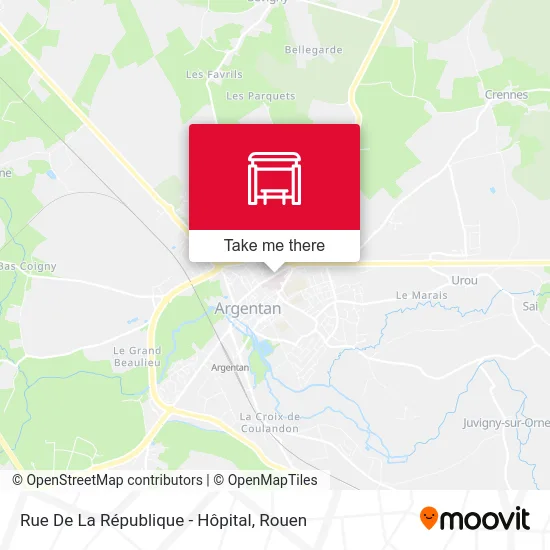 Rue De La République - Hôpital map