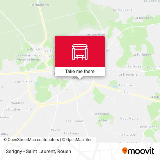 Serigny - Saint Laurent map