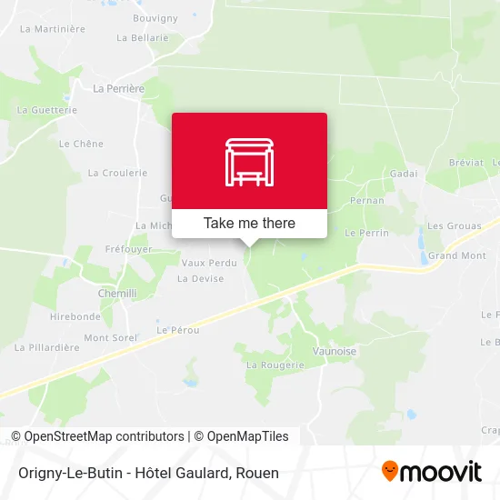 Origny-Le-Butin - Hôtel Gaulard map