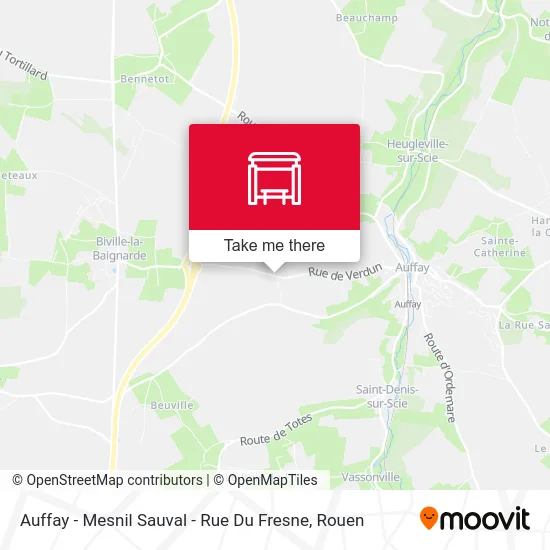 Auffay - Mesnil Sauval - Rue Du Fresne map