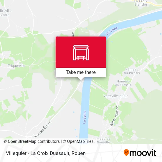 Villequier - La Croix Dussault map