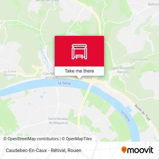 Caudebec-En-Caux - Rétival map