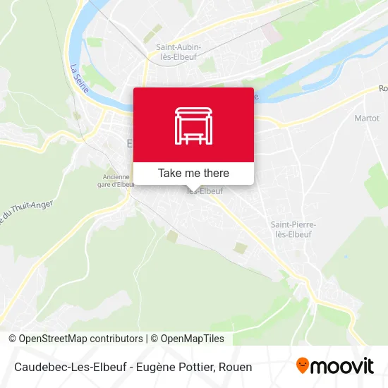 Caudebec-Les-Elbeuf - Eugène Pottier map