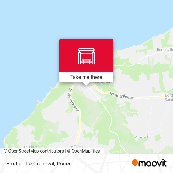 Etretat - Le Grandval map