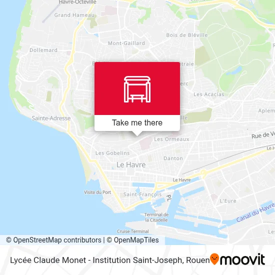 Lycée Claude Monet - Institution Saint-Joseph map