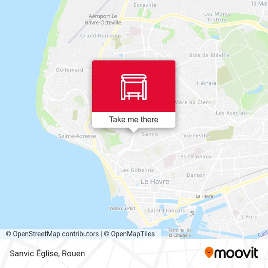Sanvic Église map