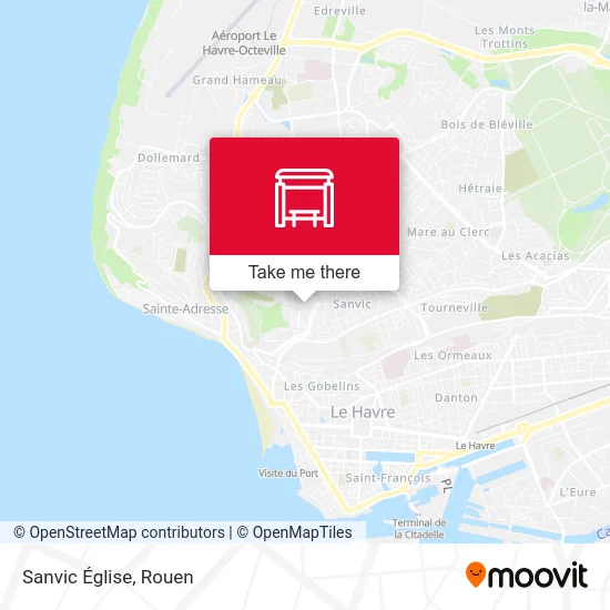 Sanvic Église map