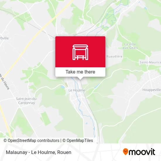 Malaunay - Le Houlme map