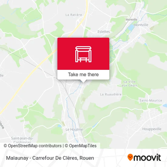 Malaunay - Carrefour De Clères map