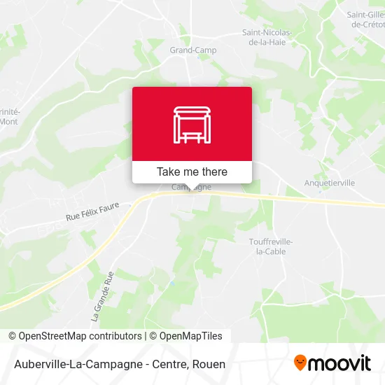 Auberville-La-Campagne - Centre map