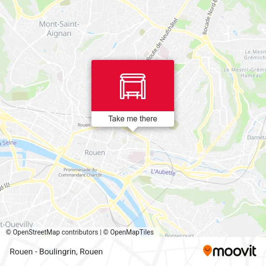 Rouen - Boulingrin map
