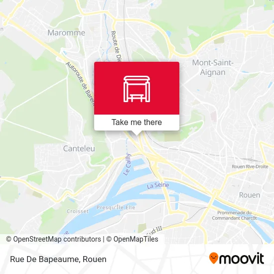 Mapa Rue De Bapeaume