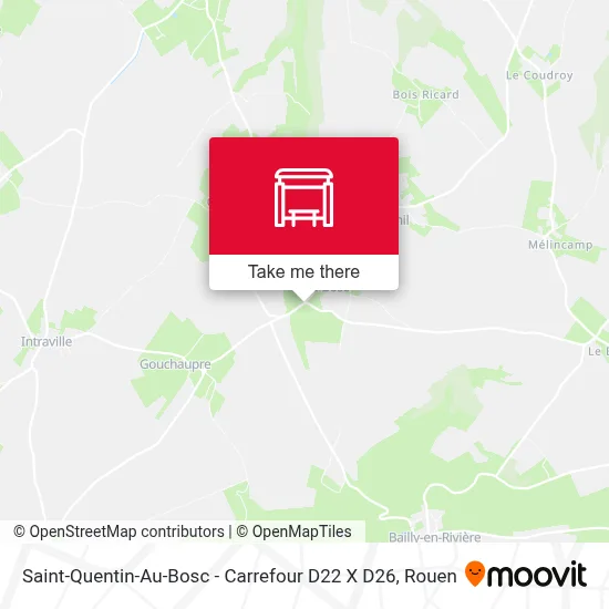 Saint-Quentin-Au-Bosc - Carrefour D22 X D26 map