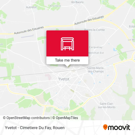 Yvetot - Cimetiere Du Fay map