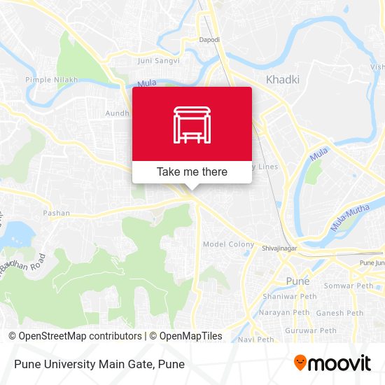 Pune University Main Gate map