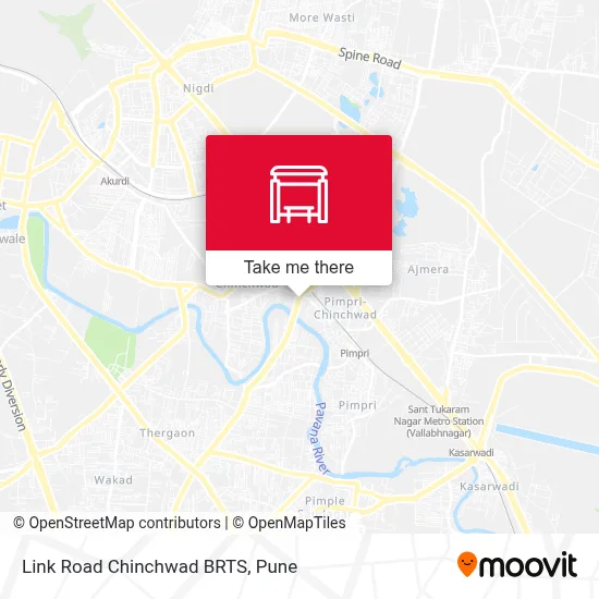 Link Road Chinchwad BRTS map
