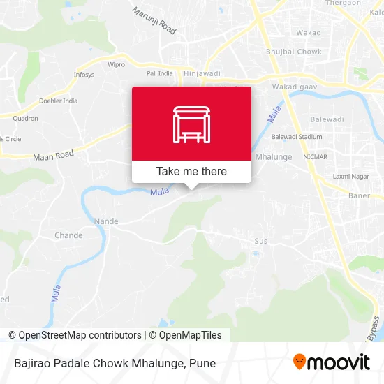 Bajirao Padale Chowk Mhalunge map
