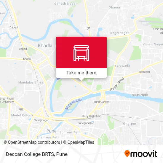 Deccan College BRTS map