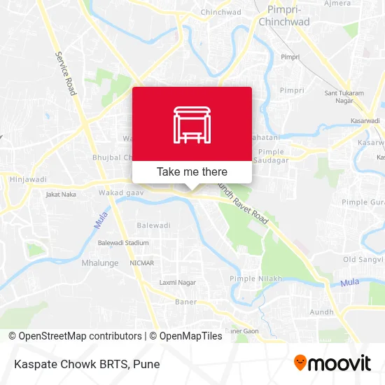 Kaspate Chowk BRTS map