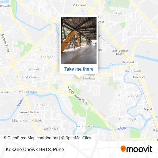 Kokane Chowk BRTS map