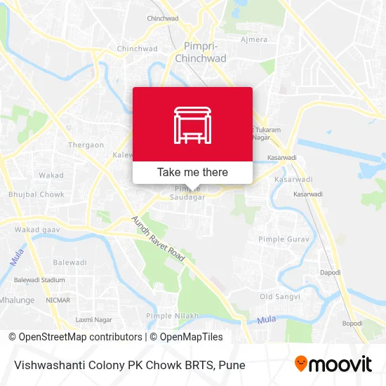 Vishwashanti Colony PK Chowk BRTS map