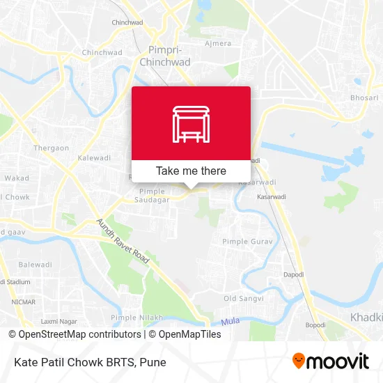 Kate Patil Chowk BRTS map