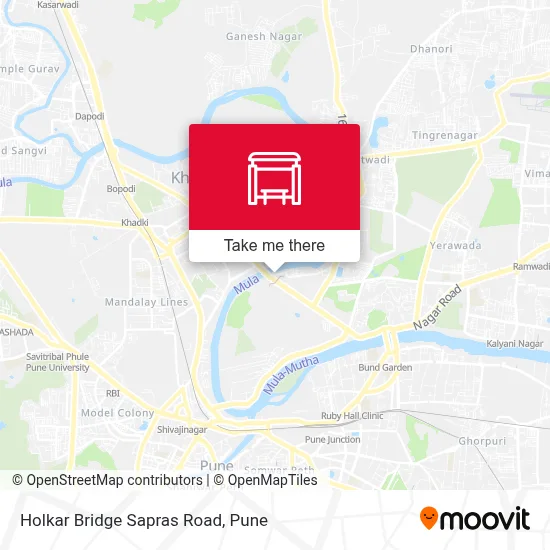 Holkar Bridge Sapras Road map