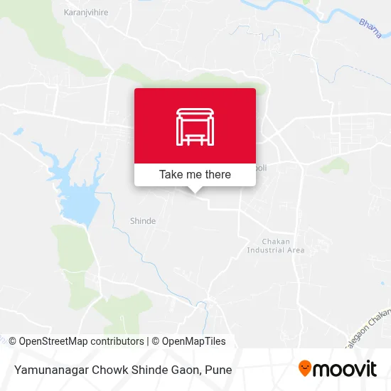 Yamunanagar Chowk Shinde Gaon map