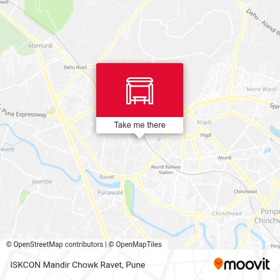 ISKCON Mandir Chowk Ravet map