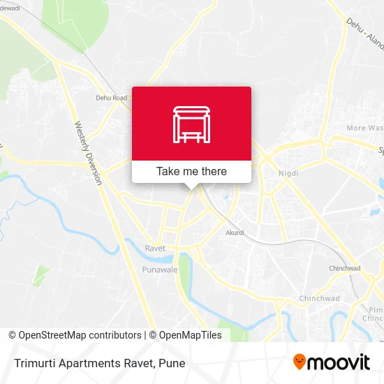Trimurti Apartments Ravet map