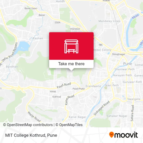 MIT College Kothrud map